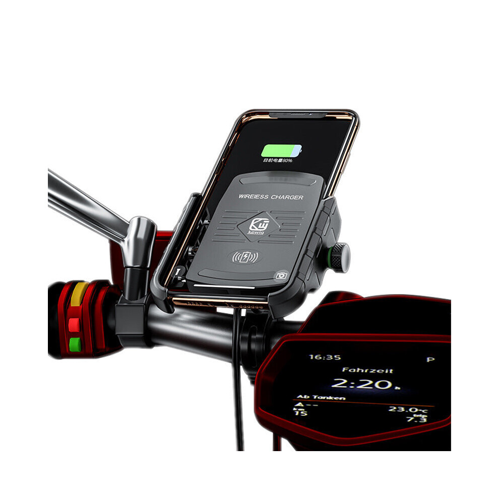 Qi Wireless Charger Quick Charge 3.0 Motorbike Motorcycle Handlebar Phone Holder