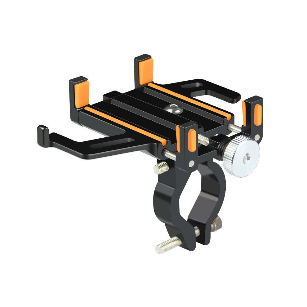 (Orange) Aluminum Alloy Bike Motorcycle Handlebar Phone Holder Orange 3654657491451