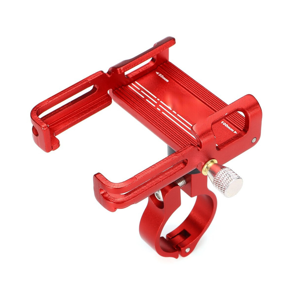 (Red) 360 Aluminum Motorcycle MTB Bicycle Bike Handlebar Phone Holder Phone Mount GPS Holder