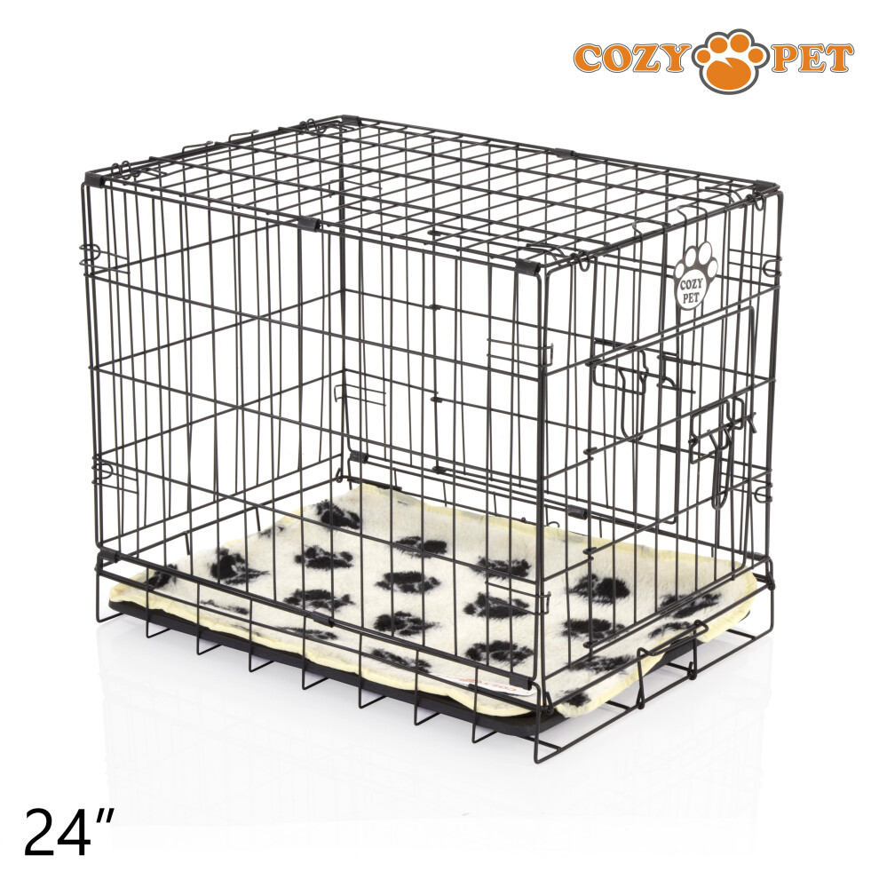 Dog Cage 24'' by Cozy Pet Puppy Crate Pen Inc Vet Bed DCP24B + VB24C