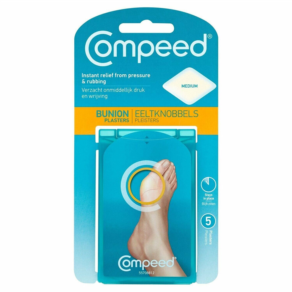 Compeed Bunion Plasters 5s - Instant Relief from Pressure & Rubbing Medium