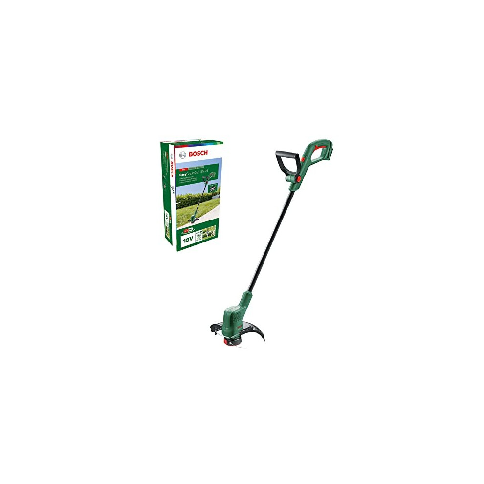 Bosch Cordless Grass Trimmer EasyGrassCut 18V-26 (Without Battery, 18 Volt System, Cutting Diameter: 26 cm, in Carton Packaging)