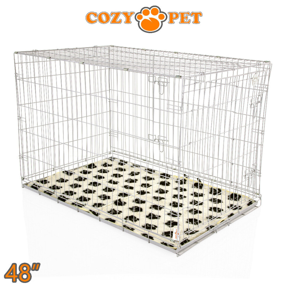 Dog Cage 48'' Grey by Cozy Pet Puppy Crate Inc Vet Bed DC48G + VB48C