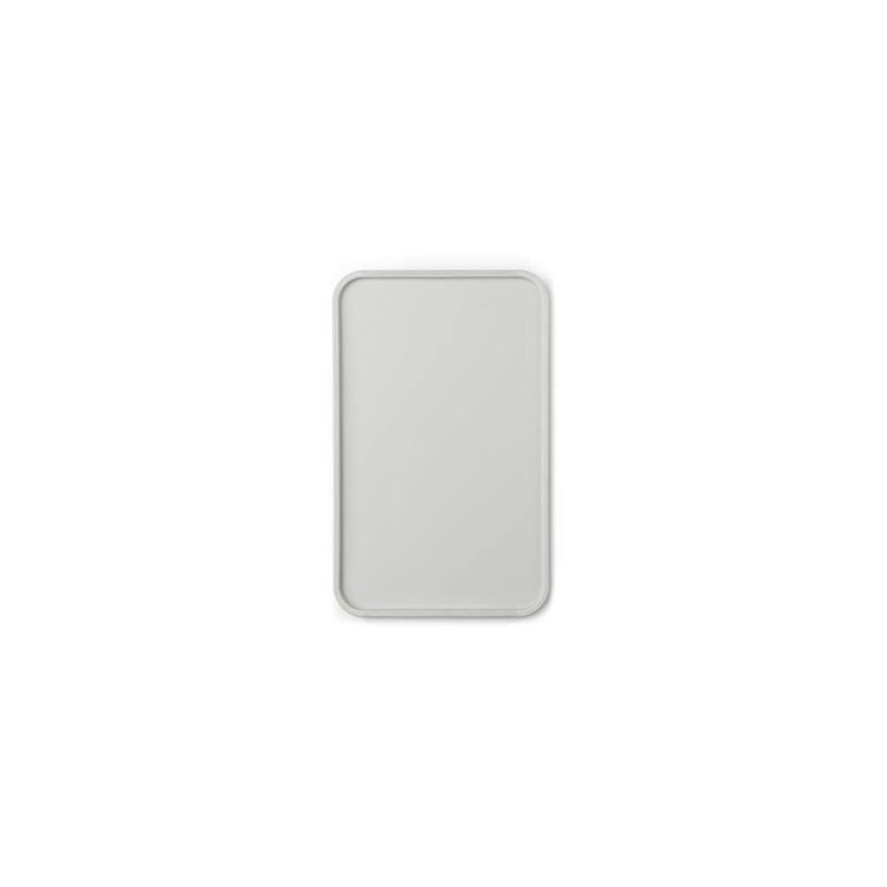 Brabantia Tasty+ Large Chopping Board / Serving Tray ( Grey) Non-Slip, Dishwasher Safe Cutting Board With Drainage Grooves Light/Grey