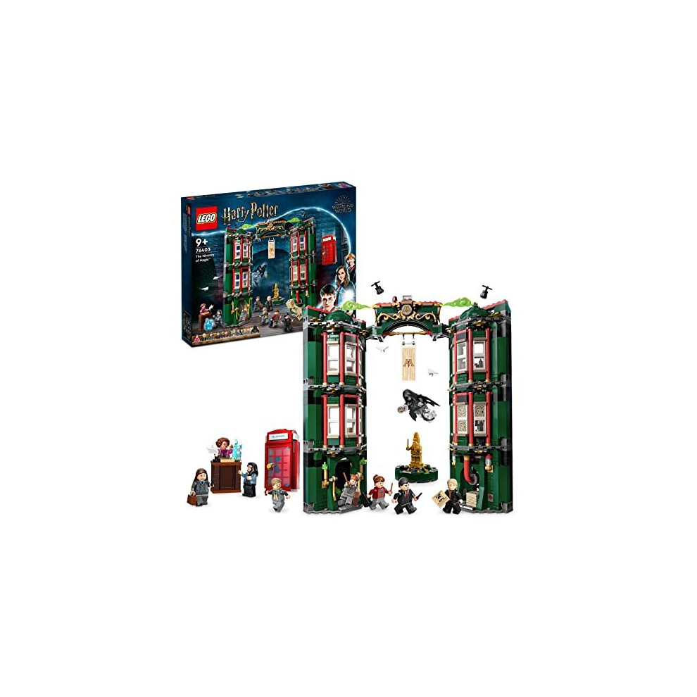 LEGO 76403 Harry Potter The Ministry of Magic Modular Model Building Set with 12 Minifigures and Transformation Feature, Collectable Gift Idea