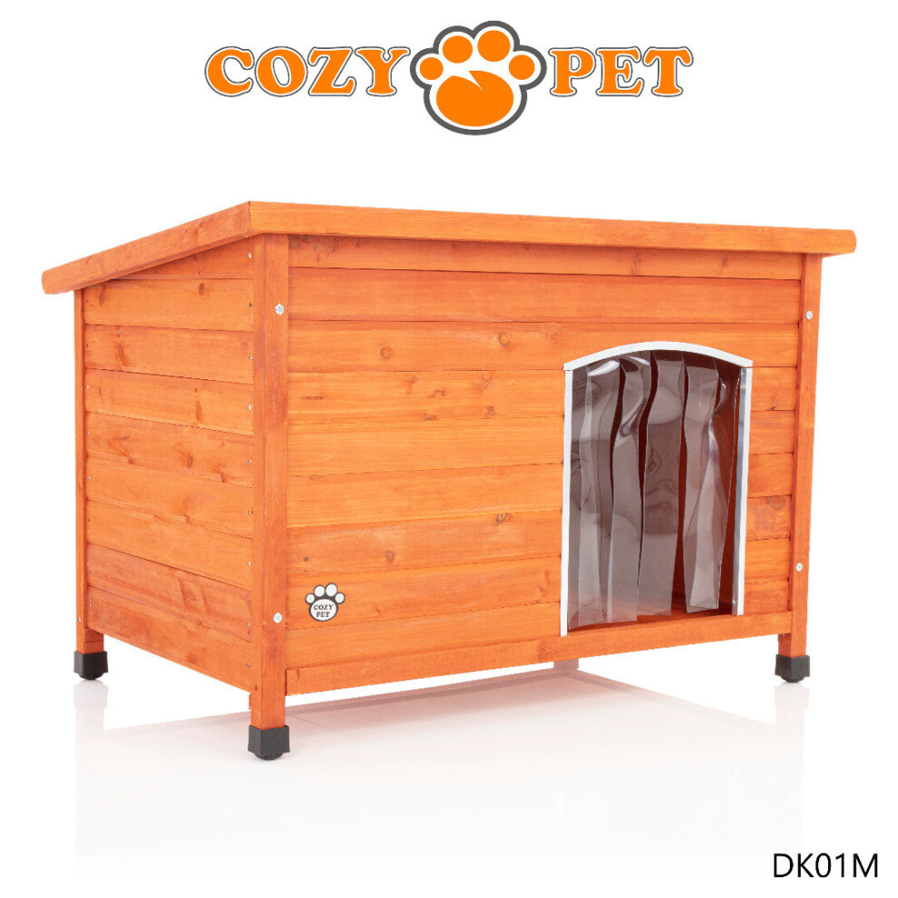 Dog Kennel, Cozy Pet M Size Insulated Wooden Puppy Kennels House DK01M