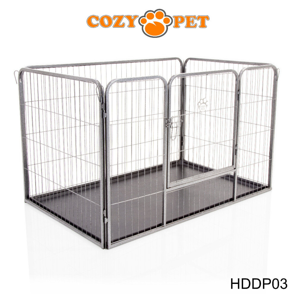 Heavy Duty Cozy Pet Puppy Playpen Run Crate Pen 75.5cm High Dog Cage - ABS Floor HDDP03