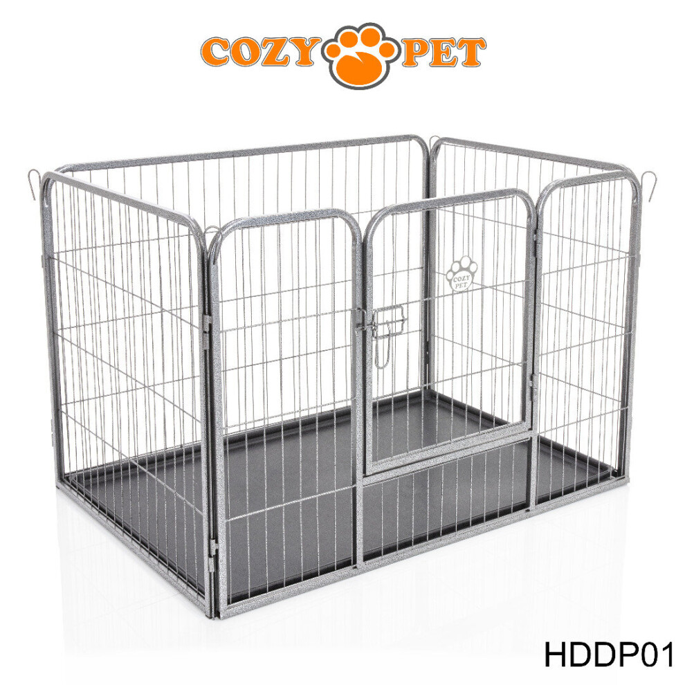 Heavy Duty Cozy Pet Puppy Playpen Run Crate Pen 61cm High Dog Cage - ABS Floor HDDP01