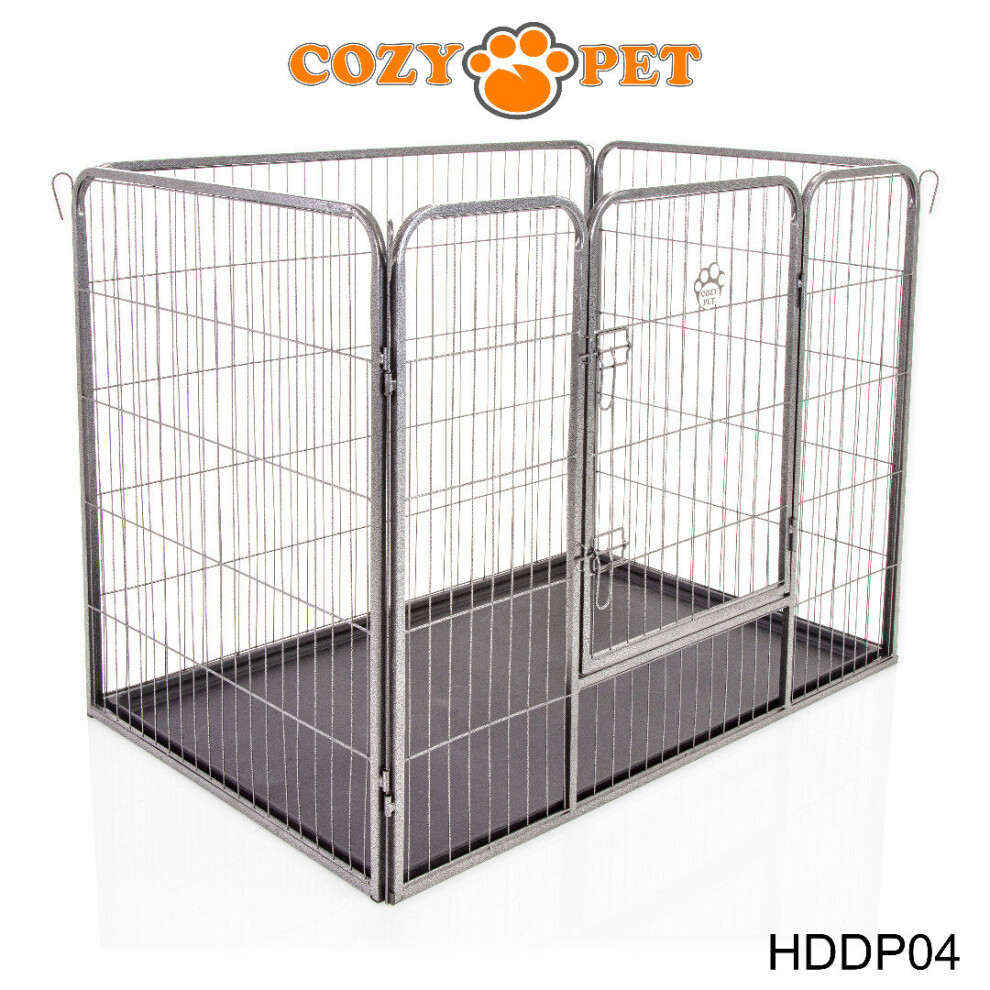 Heavy Duty Cozy Pet Puppy Playpen Run Crate Pen 75cm High Dog Cage - ABS Floor HDDP04
