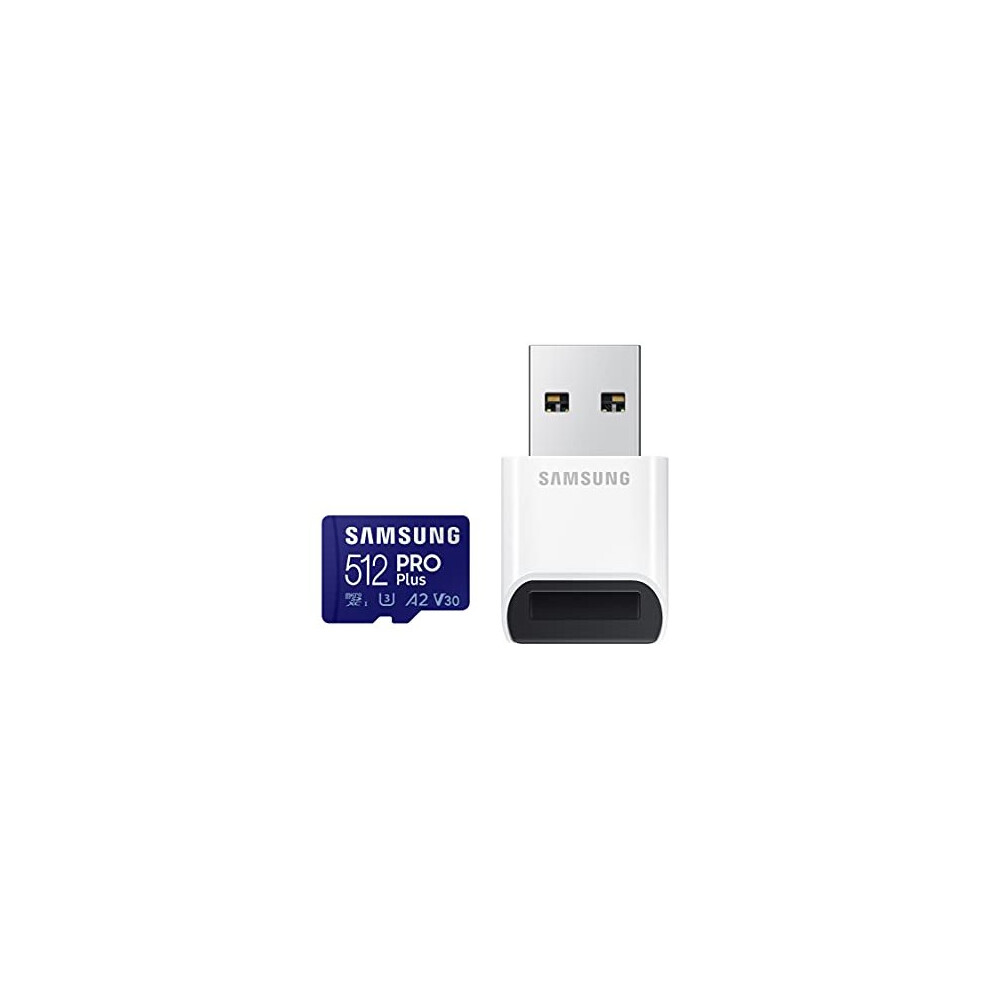 Samsung Pro Plus 512Gb Microsdxc Uhs-I U3 160Mb/S Full Hd & 4K Uhd Memory Card Inc. Usb-Card Reader (Mb-Md512kb/Ww)