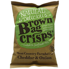 Brown Bag Crisps West Country Cheddar and Onion 40 g (Pack of 20)