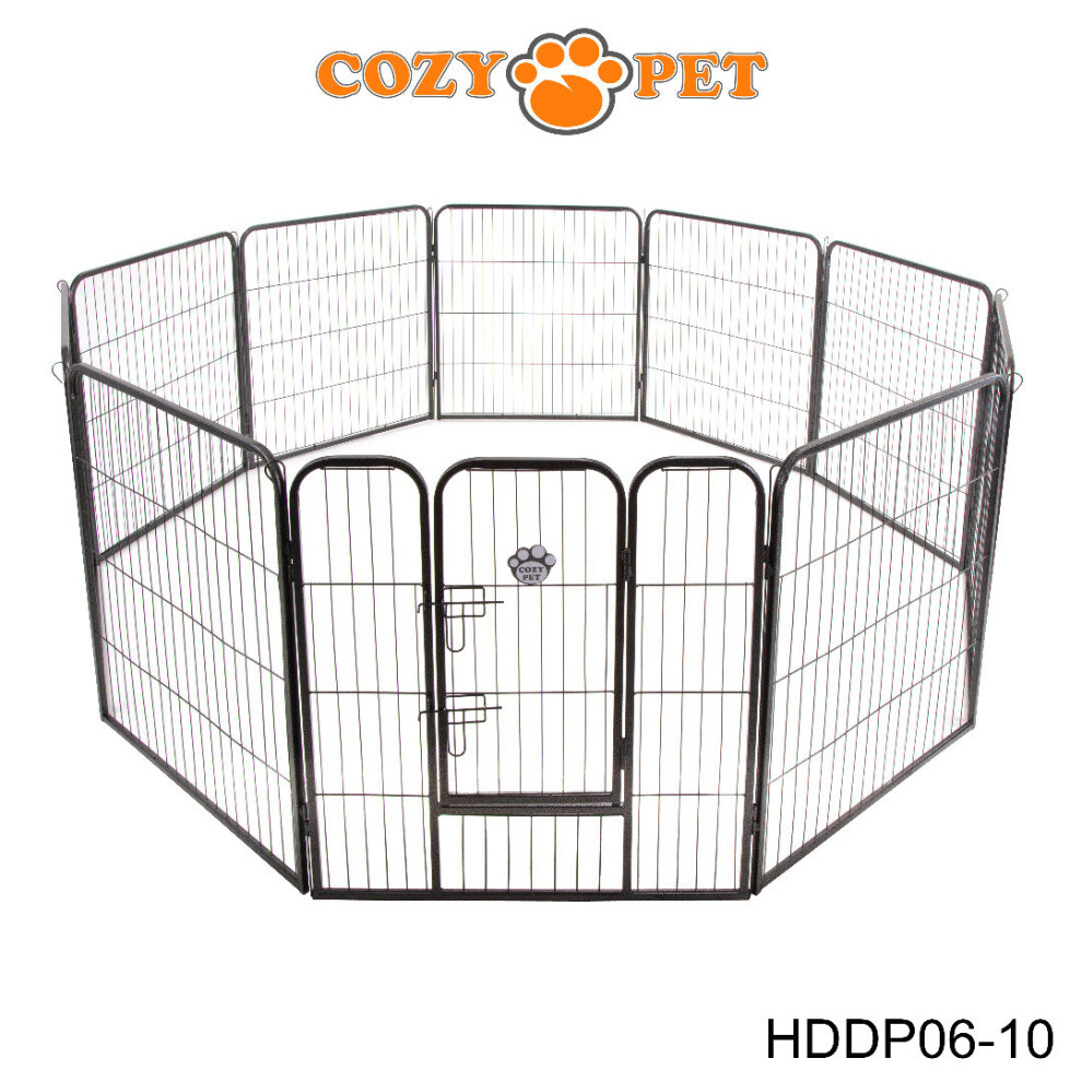 Heavy Duty Cozy Pet Puppy Playpen 80cm High 10 Panel Run Crate Pen Dog Cage HDDP06-10