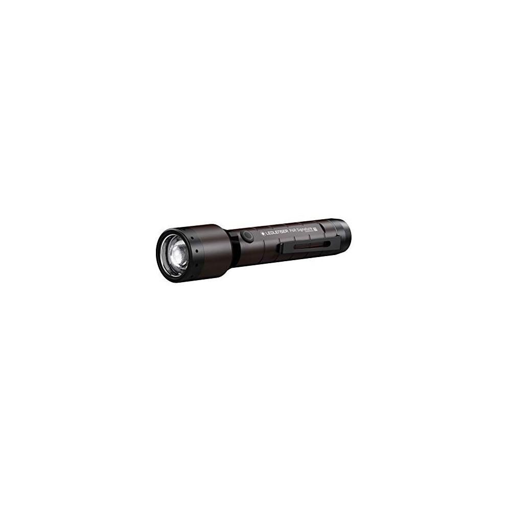 Ledlenser P6R Signature Premium torch LED, red light, rechargeable Lithium 18650 battery, waterproof IP68, 1400 lumens, focusable, Constant Light,