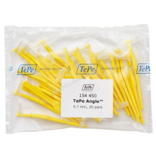 TePe Angle Yellow 0.7mm Interdental Brush - Pack of 25 Brushes