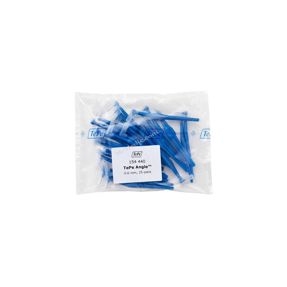 Tepe Blue Angle 0.6Mm Interdental Brush - Pack Of 25 Brushes