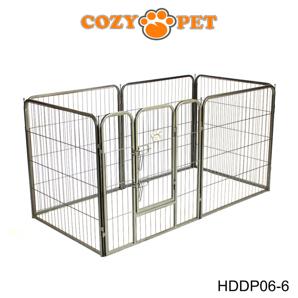 Heavy Duty Cozy Pet Puppy Playpen 80cm High 6 Panel Run Crate Pen Dog Cage HDDP06-6