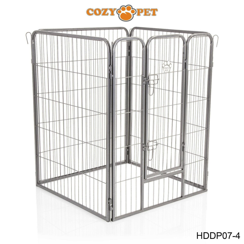 Heavy Duty Cozy Pet Puppy Playpen 1m High 4 Panel Run Crate Pen Welping Dog Cage HDDP07-4