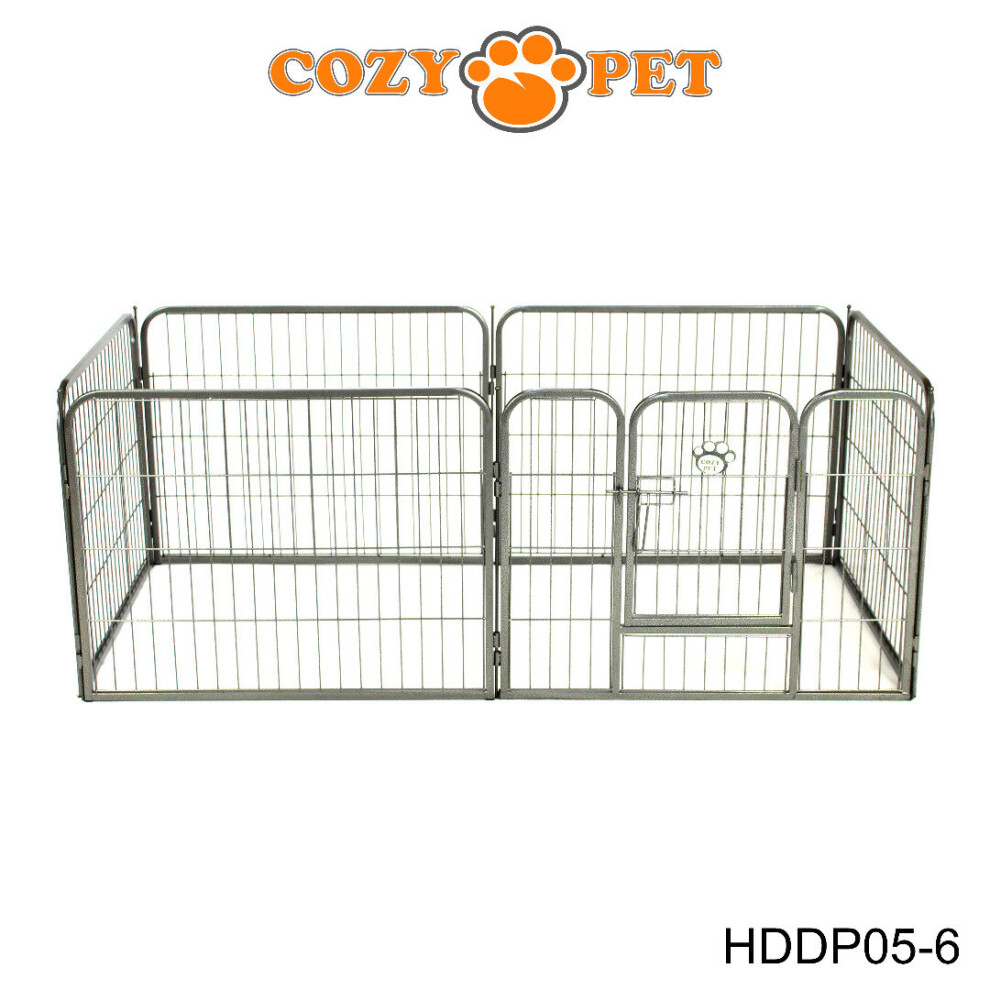Cozy Pet Heavy Duty Puppy Playpen 60Cm High 6 Panel Run Crate Pen Dog Cage Hddp05-6