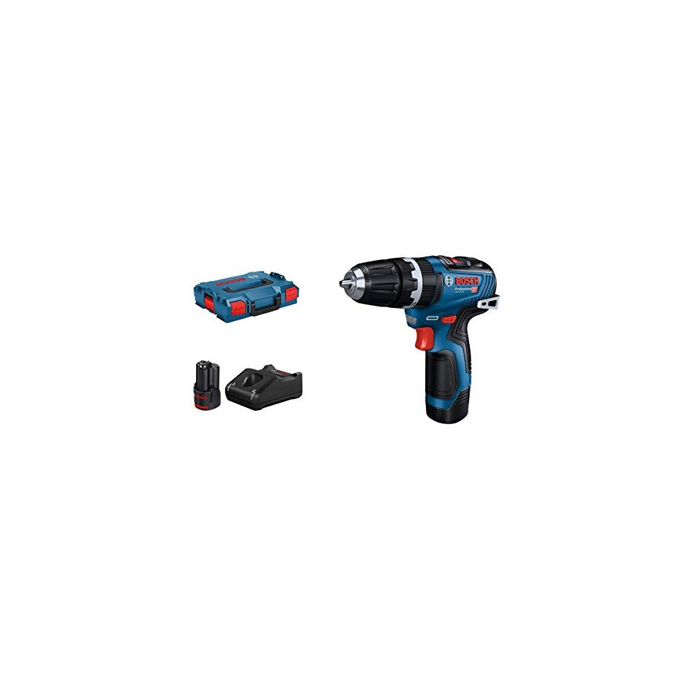 Bosch Professional 12V System GSB 12V-35 Cordless Combi Drill (Incl. 2x 3.0 Ah Rechargeable Battery, GAL 12V-40 Charger, in L-BoxX)