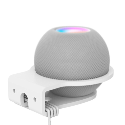 (White) Wall Mount Stable Holder For Homepod Mini Speaker Bracket Shelf Stand