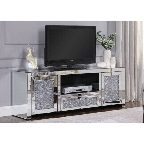 140Cm Tv Unit With Crystals And 3 Doors !!Fully Assembled!!