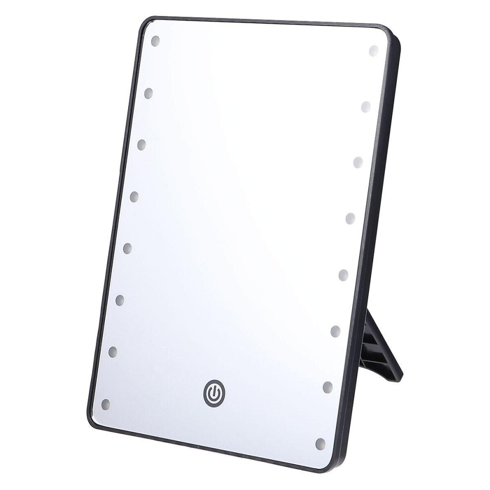 16 Led Lighted Makeup Mirror Touch Screen Tabletop Cosmetic Mirror With Stand