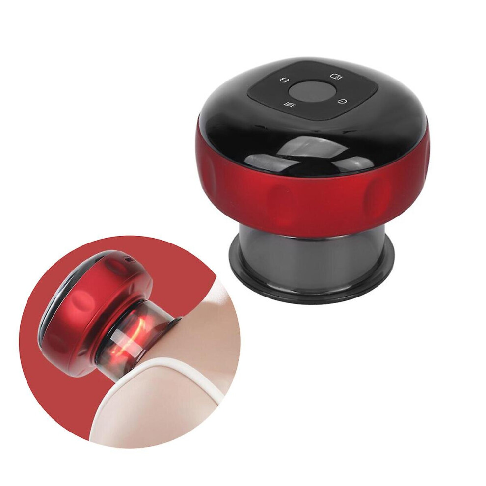 Red (Red) Electric Vacuum Cupping Body Therapy Massager Intelligent Scraping Cup With 12 Model