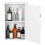 Costway Mirrored Bathroom Cabinet Wall Mount Storage Cabinet with Single Door 7