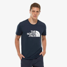 (Navy, L) The North Face Mens T Shirt TNF Short Sleeve Crew Neck Cotton Casual Easy Tee