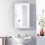Costway Mirrored Bathroom Cabinet Wall Mount Storage Cabinet with Single Door 1