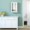 Costway Mirrored Bathroom Cabinet Wall Mount Storage Cabinet with Single Door 9