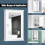 Costway Mirrored Bathroom Cabinet Wall Mount Storage Cabinet with Single Door 4