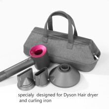 (Dark grey handbag) Portable Travel Case Storage Bag for Dyson Hair Drye