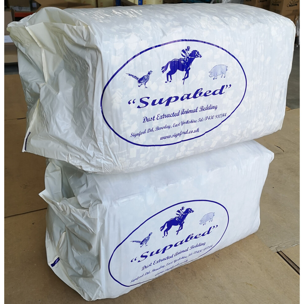 Supabed Cardboard Animal Bedding 20Kg, 2 Pack