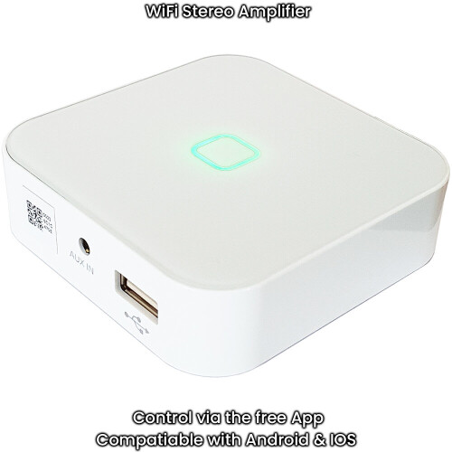 Loops 80W Mini WiFi Stereo Amplifier - Compact Wireless Music Streaming Multizone Amp 1