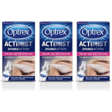 Optrex ActiMist Double Action Eye Spray for Dry and Irritated Eyes 3 x 10ml