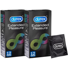 Durex - Extended Pleasure - 2 x Pack of 12 Condom - 24 Condoms