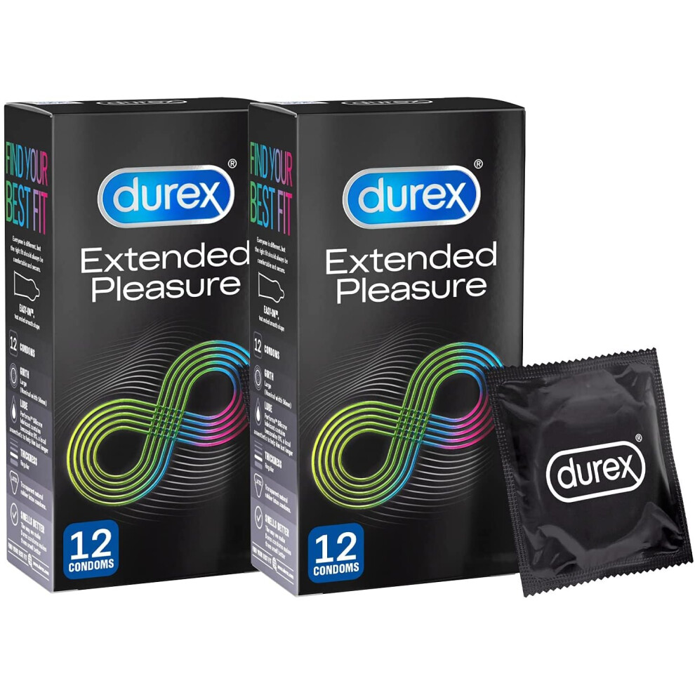 Durex - Extended Pleasure - 2 X Pack Of 12 Condom - 24 Condoms