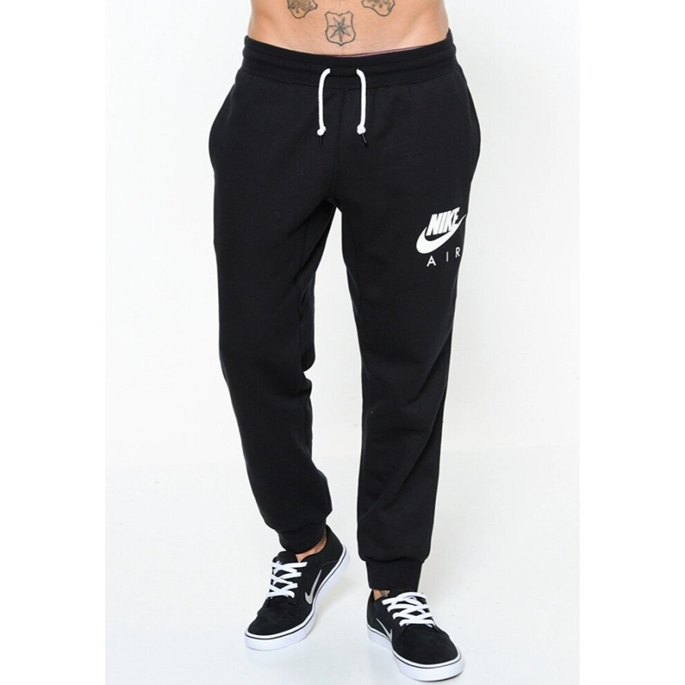 (727369-010_Black_Joggers_L) Nike Air Mens Joggers Activewear Fleece Track Jogging Bottoms