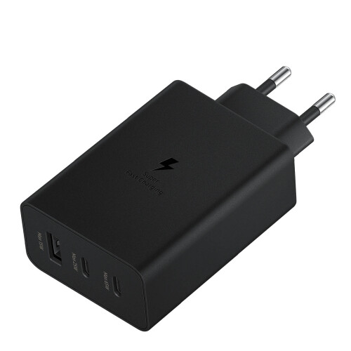 Samsung Ładowarka Ścienna Samsung Trio, 65W, USB-A, 2x USB-C - Czarna 1