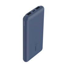 Externe Batterie - Belkin - 10K - 2 USB-A-Anschlüsse, 1 USB-C-Anschluss - 15W Ladeleistung - Farbe Blau