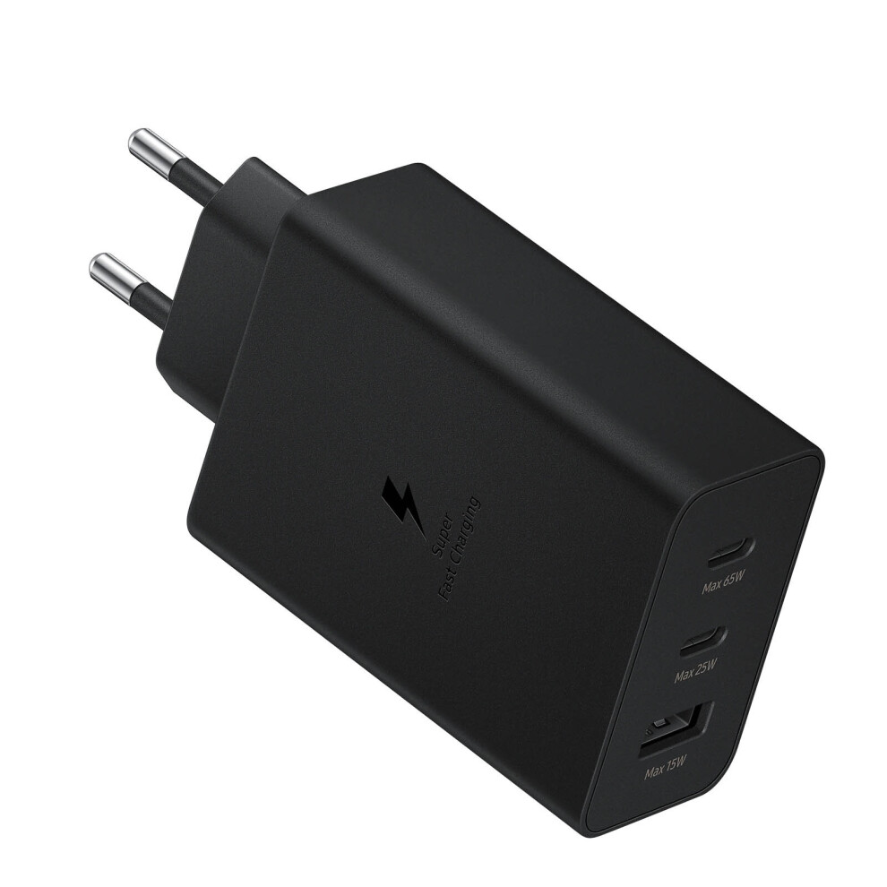 Samsung Official Wall Charger 65W USB-A and Dual USB-C Power Delivery Black