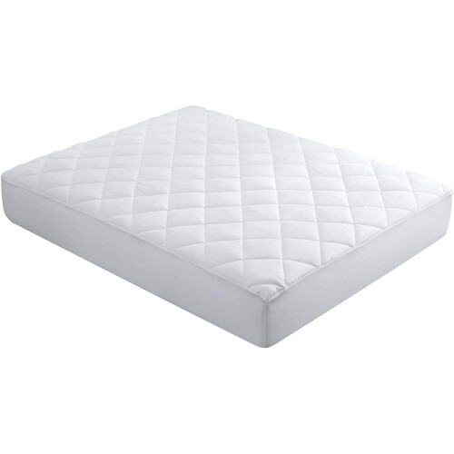 (Double) Waterproof Deep Quilted Mattress Protector Pad & Anchor Band 2