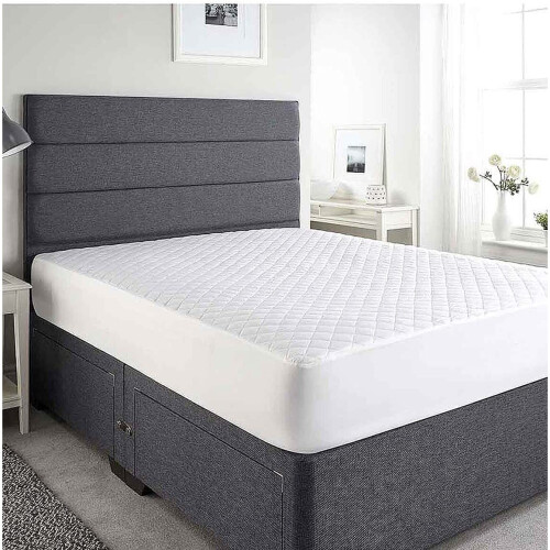 (Double) Waterproof Deep Quilted Mattress Protector Pad & Anchor Band