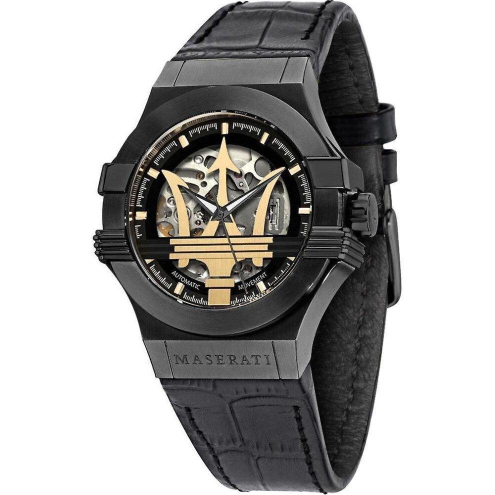 Maserati R8821108036 Potenza Automatic Dial Men's Watch Black