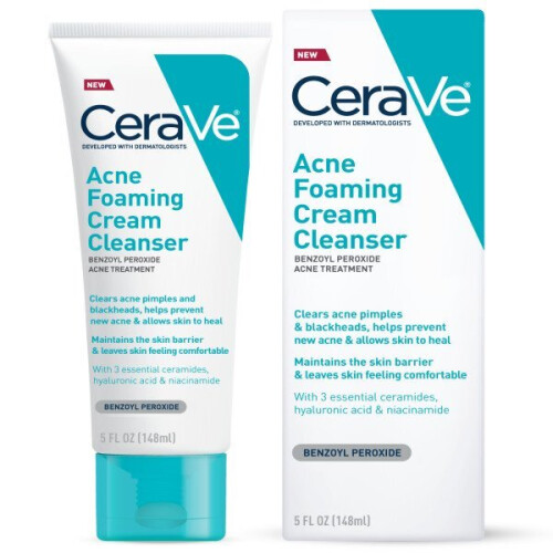 CeraVe Acne Foaming Cream Cleanser, 5 oz Hyalurnic Acid + Niacinamide on OnBuy
