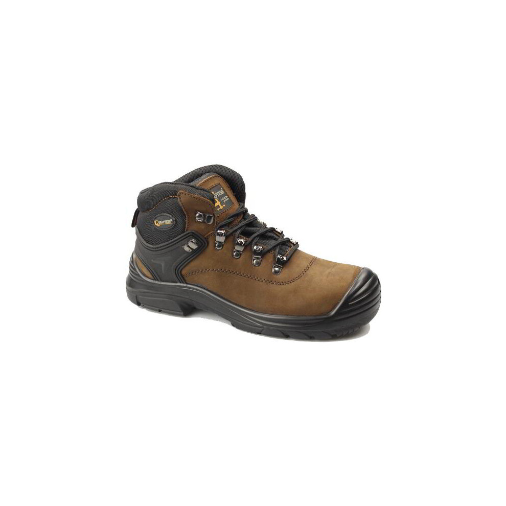 (Brown, Uk 11) Grafters M9508 Mens Waterproof Super Wide Safety Toe Cap Work Boots Shoes 5050703488945