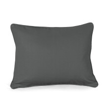 (Grey, 14x20") Rectangle/Oblong Plain Dyed Soft Decorative Cushion Covers 100% Cotton Cover for Home Decor Decoration Sofa couch Bed & Chair with Pipe Edge