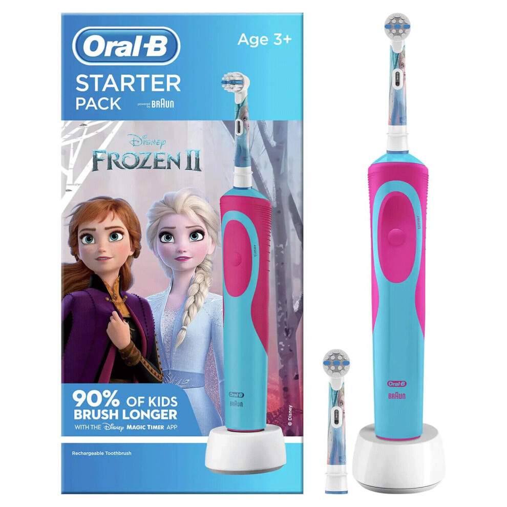 Oral B Kids Frozen II Electric Rechargeable Toothbrush Starter Kit