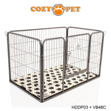 Playpen Heavy Duty Cozy Pet Puppy Run Crate Pen 75.5cm High Dog Cage HDDP03